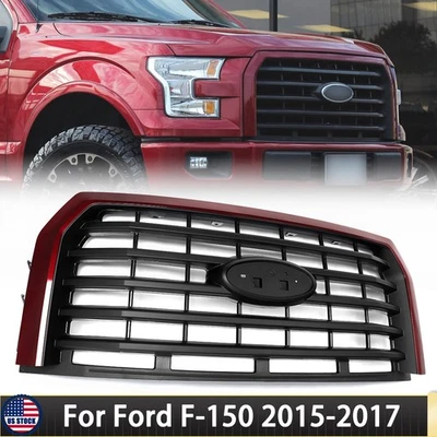 Ruby Red Metallic Front Grille Grill For Ford F150 F-150 2015-2017 Horizontal - Изображение 1 из 4