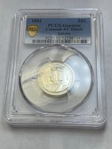 1893 25C Isabella Commemorative Silver Quarter PCGS AU Details - Picture 1 of 6