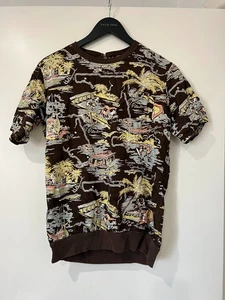 Visvim Hawaiian Short Sleeve Men's  T-Shirt Brown Size 2 - Picture 1 of 14
