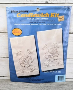 Kit de bordado Creative Moments Candlewick flores par de toallas para invitados florales - Imagen 1 de 5