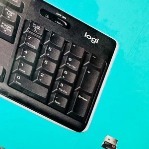 logitech k270 wireless keyboard full size black usb unifying receiver - Picture 1 of 7