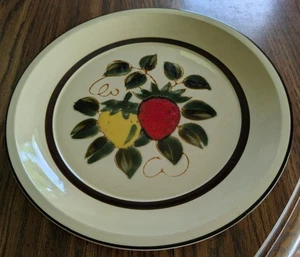 Vintage 1971 Sears 4112 Strawberries Strawberry Platter Chop Plate Japan 12" - Picture 1 of 3