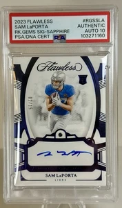 2023 Panini Flawless Sam Laporta Rookie Gems Signature Sapphire 2/15 #RGS-SLA - Picture 1 of 4