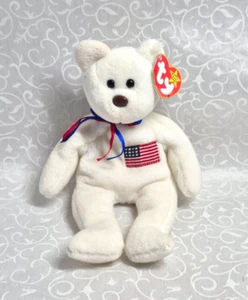 Ty Beanie Baby 1996 Liberty The Bear Plush Collectible 9" - Picture 1 of 12