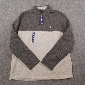 Suéter Izod Para Hombres Pullover Grande Gris Bloque de Color 14 Thermasoft Tech 1/4 Cremallera Nuevo con Etiquetas - Imagen 1 de 8