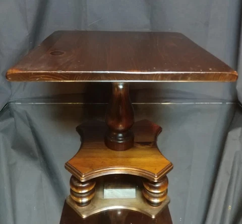 19" Old Tavern PINE Accent Table ETHAN ALLEN Square Side Table VINTAGE MCM Cover