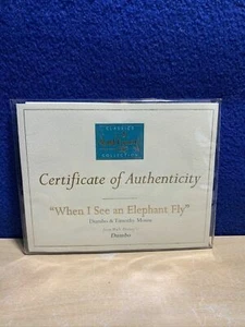 DISNEY WDCC DUMBO TIMOTHY MOUSE WHEN I SEE AN ELEPHANT FLY COA ONLY RARE New - Picture 1 of 4