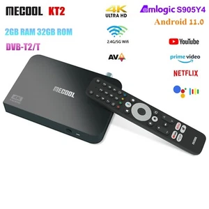 MECOOL KT2 4K Android 11 TV Box DVB-T2 S905Y4-B 2G 32G Wifi AV1 HDR Set top Box - Picture 1 of 16