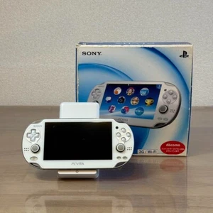 PS Vita 3G / Wi-Fi Model Crystal White PCH-1100 Console w/ Box Sony Playstation - Picture 1 of 8