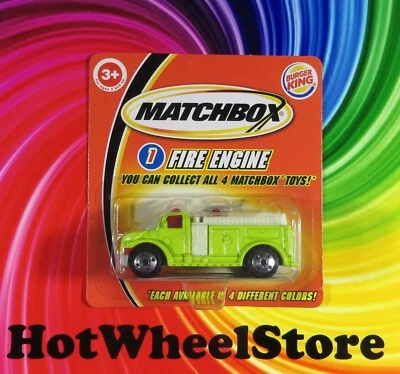 2004 Matchbox    Burger King Promo    Yellow   FIRE ENGINE    MB4-102723 - Image 1 of 4