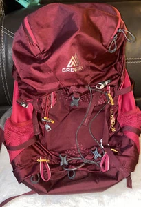 Gregory Mountain Women's Amber 34L Hiking Wine Red Backpack EUC - Picture 1 of 6