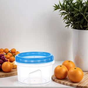6 Pack 16 Oz Freezer Storage Containers Reusable Small Plastic Containers Lids - Picture 1 of 12