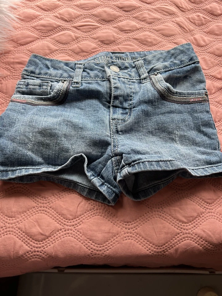 MOSSIMO SUPPLY CO JUNIOR NIÑAS AZUL CLARO ELÁSTICO JEAN SHORTS TALLA 7/8 Foto 1 de 4