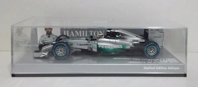 MODELLINO AUTO 1:43 F1 MINICHAMPS MERCEDES W05 HAMILTON GIAPPONE 2014 MODELLISMO - Immagine 1 di 4