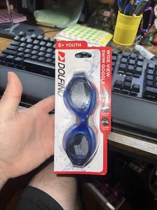 Dolfino Latex Free Swim Goggles with UV Protection youth 6+ Ages - Picture 1 of 2