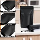 100 Pack Black Matte Bags Smell Proof Foil Packaging Pouch  Cookies Snacks