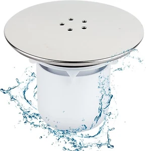 Shower Drain Cover Waste Trap Plughole Cover Replacement Chrome Cap For Shower - Picture 1 of 7