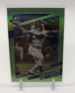 2021 Donruss Optic Charles Blackmon Lime Green Prizm #128