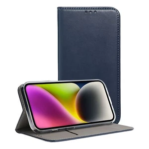 CUSTODIA BOOK COVER MAGNETO PELLE FLIP CASE LIBRO PER APPLE IPHONE 7 - 8 BLU - Foto 1 di 9