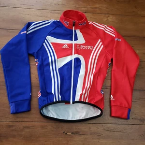 Adidas Cycling Jacket Mens Medium Team Great Britain Thermal GB Long Sleeve LS - Picture 1 of 8