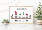 Personalised  Gnome Gonk Family Print Christmas Decor Grandma Grandchildren Gift