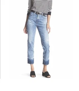 AG Sz 23 The Phoebe High Rise Slim Straight Leg Jeans NWT - Picture 1 of 8