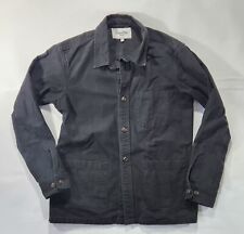 Corridor New York Black Canvas Cotton Shirtjac Overshirt Chore Jacket S