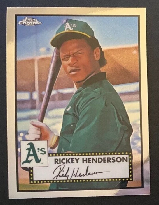 2021 Topps Chrome Platinum Anniversary RICKEY HENDERSON #501 OAKLAND ATHLETICS - Image 1 of 1