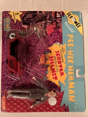 Figura/Scooter y Casco Pee Wee Herman Poseable Matchbox 1988 De Colección - NUEVO Foto 1 de 4