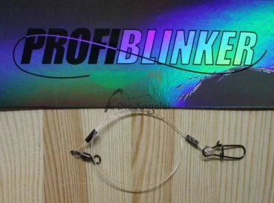 Profi Blinker Hardmono-Vorfach aus Fluocarbon, Raubfischvorfach, Hecht Zander...