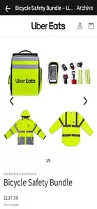 Uber Complete Set Premium Insulated Hot Delivery Bag Food, Pizza High Visibility - Picture 1 of 5
