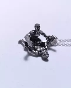 Silver Gay Sex Necklace Detailed Missionary Position Gay Sex Jewellery - Picture 1 of 11