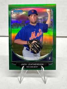 2013 Bowman Chrome Prospects Green Refractors Card #BCP116 Jack Leathersich Mets - Picture 1 of 2
