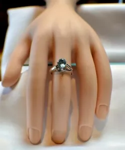 GLAMOURÖSER 1,55ct. NATÜRLICHER ECHTER TOPAS 925 STERLING SILBER DINNER COCKTAIL RING - Bild 1 von 5
