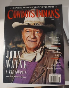 COWBOYS & INDIANS Magazine John Wayne 50 Year Retrospective Cover - Feb/Mar 2022 - Picture 1 of 7