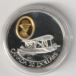 Kanada 20 Dollars 1994 - Sterlingsilber Motorflug V. Vedette/Elizabeth- PP (111) - Bild 1 von 2