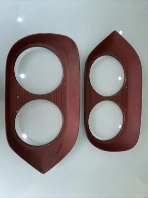 Par de moldura de farol Ford Truck Pickup 1960 fabricante de equipamento original F100 f250 f350 f600 - Imagem 1 de 4