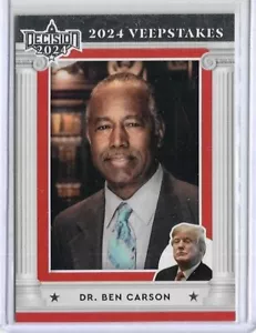 2024 DECISION VEEPSTAKES ~ DR. BEN CARSON KARTE #VS3 ~ HUD SEKRETÄRIN ~ MENGE - Bild 1 von 2