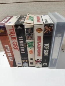 7 vhs Tapes Action Adventure Movie ~ Star Wars, Top Gun , TMNT 2, Tombstone,.... - Picture 1 of 6