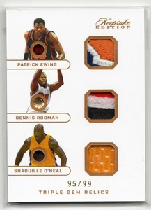 EWING - RODMAN - SHAQ 2024 Keepsake Sports Edition TRIPLE GEM RELIC 95/99 - Bild 1 von 2
