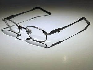 Vintage Converse All Star Youth Eyeglass Frames Grey Silver Metal Oval Star Logo - Picture 1 of 20