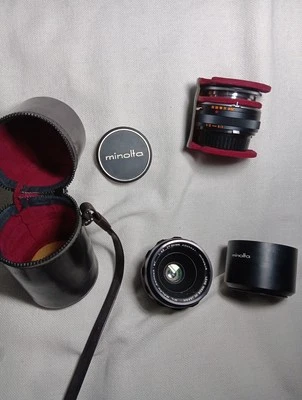 Minolta MC Macro Rokkor QF 50mm 2504821 Lens Set With Case - Image 1 of 4