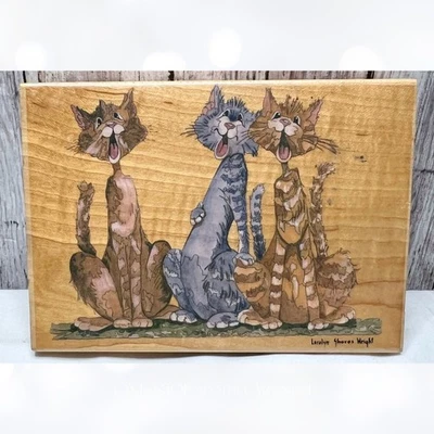 Stamps Happen KITTY CHORUS Cat Carolyn Shores Wright Rubber Stamp - Image 1 of 2