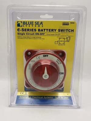 Interruptor de desconexión de batería Blue Sea Systems 9003E-BSS circuito único encendido-apagado Foto 1 de 4