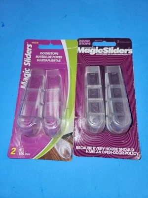 WEDGE DOOR STOPS - MAGIC SLIDERS CLEAR RUBBER WEDGE DOOR STOP - Image 1 of 3