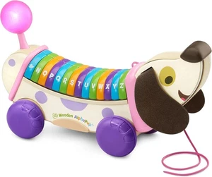 LeapFrog Wooden AlphaPup, Purple, pink, Letter songs - Picture 1 of 12