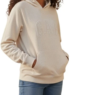 Gap Cream Hoodie Logo Sz 2X - Image 1 of 4