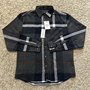 NEW Portuguese Flannel Viz Plaid Organic Cotton Button Up Shirt Medium - Picture 1 of 6