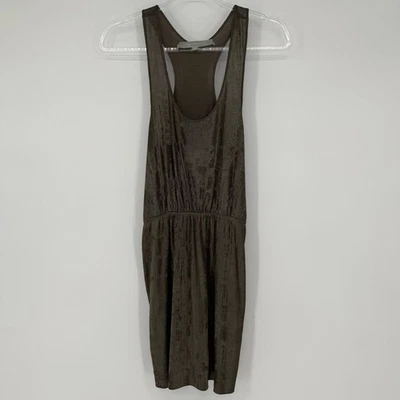 Alexander Wang Metallic Racerback Dress Side Pockets XS Party Holiday Luxury - Image 1 of 4