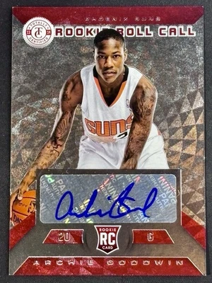 2013-14 Totally Certified Rookie Roll Call Red Auto Archie Goodwin RC 87/99 #3 - Image 1 of 3